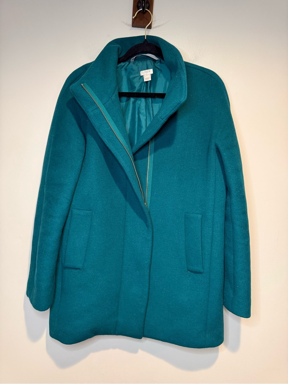 J. Crew City Coat - Emerald Green size 8 - Picture 7 of 13